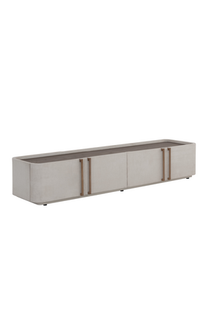   Modern European furniture - Cream Leather 4-Door Storage Cabinet - www.oroa.com | Oroa.com