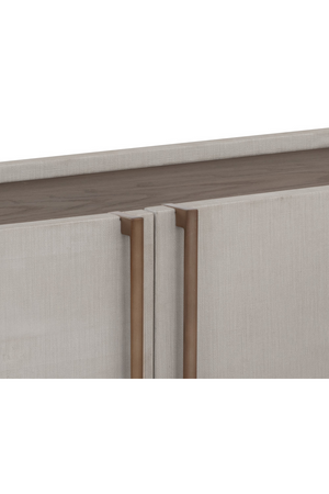   Modern European furniture - Cream Leather 4-Door Storage Cabinet - www.oroa.com | Oroa.com