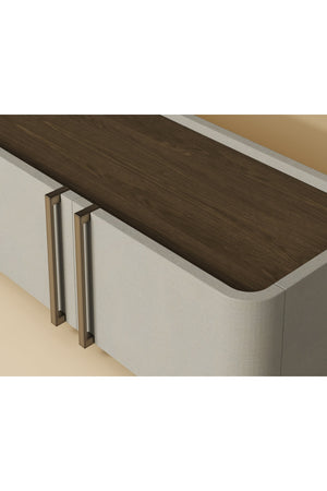   Modern European furniture - Cream Leather 4-Door Storage Cabinet - www.oroa.com | Oroa.com