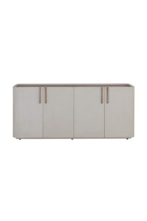 Modern European furniture - Cream Leather 4-Door Sideboard - www.oroa.com