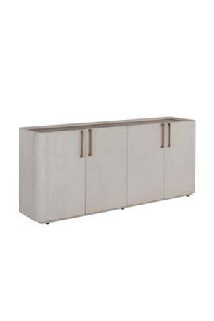 Modern European furniture - Cream Leather 4-Door Sideboard - www.oroa.com