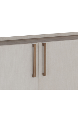 Modern European furniture - Cream Leather 4-Door Sideboard - www.oroa.com