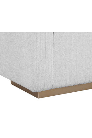 Modern European furniture - Channel-Tufted Fabric Bench - www.oroa.com