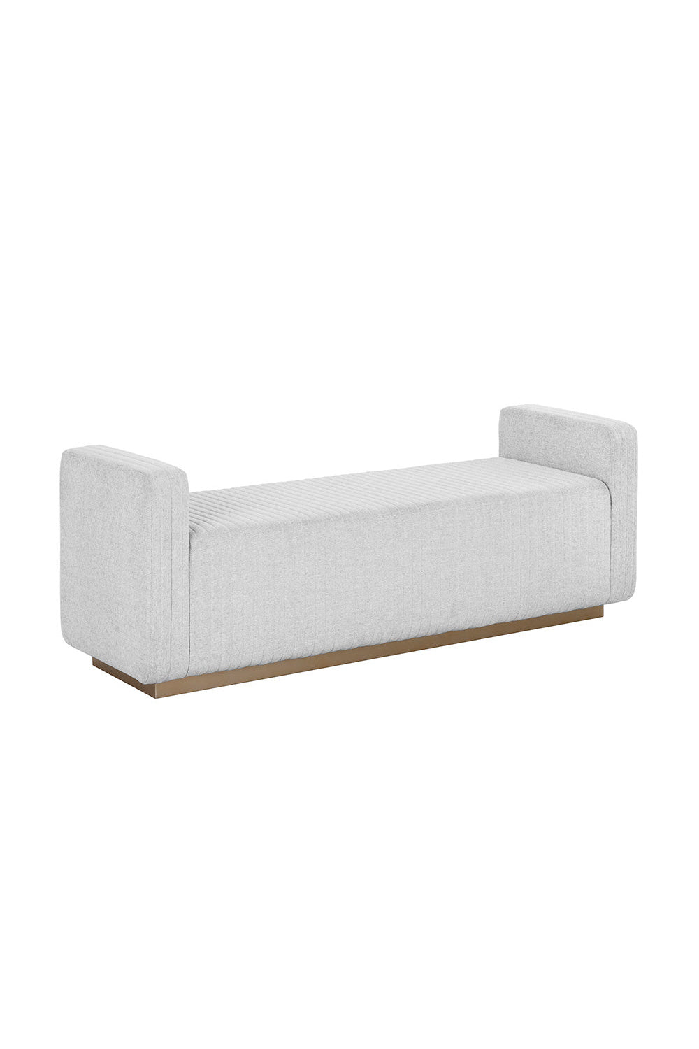 Modern European furniture - Channel-Tufted Fabric Bench - www.oroa.com