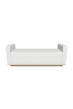 Modern European furniture - Channel-Tufted Fabric Bench - www.oroa.com