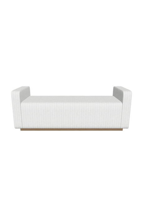 Modern European furniture - Channel-Tufted Fabric Bench - www.oroa.com