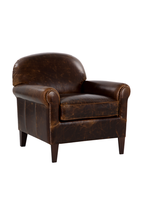 Modern European furniture - Sculpted Leather Lounge Chair - www.oroa.com