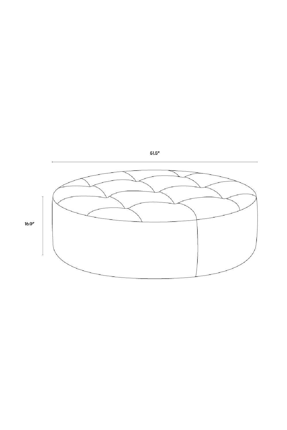 Modern European furniture - Brown Leather Round Ottoman - www.oroa.com