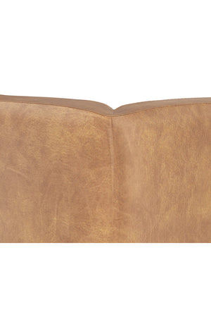 Modern European furniture - Brown Leather Chaise Sofa - www.oroa.com