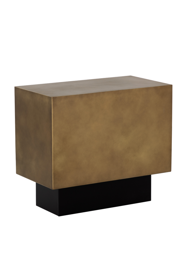 Modern European furniture - Rectangular Brass Side Table - www.oroa.com