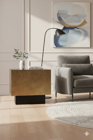  Modern European furniture - Rectangular Brass Side Table - www.oroa.com | Oroa.com