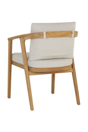 Modern European furniture - Cream Padded Outdoor Dining Chair - www.oroa.com
