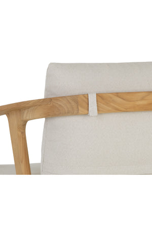 Modern European furniture - Cream Padded Outdoor Dining Chair - www.oroa.com
