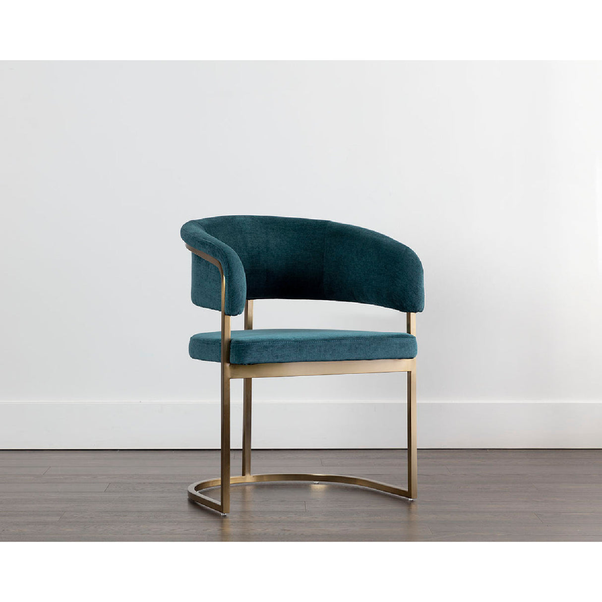  Modern European furniture - Teal Fabric Cantilevered Dining Chair - www.oroa.com | Oroa.com