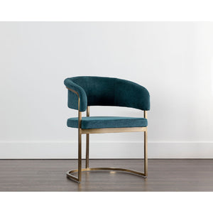   Modern European furniture - Teal Fabric Cantilevered Dining Chair - www.oroa.com | Oroa.com