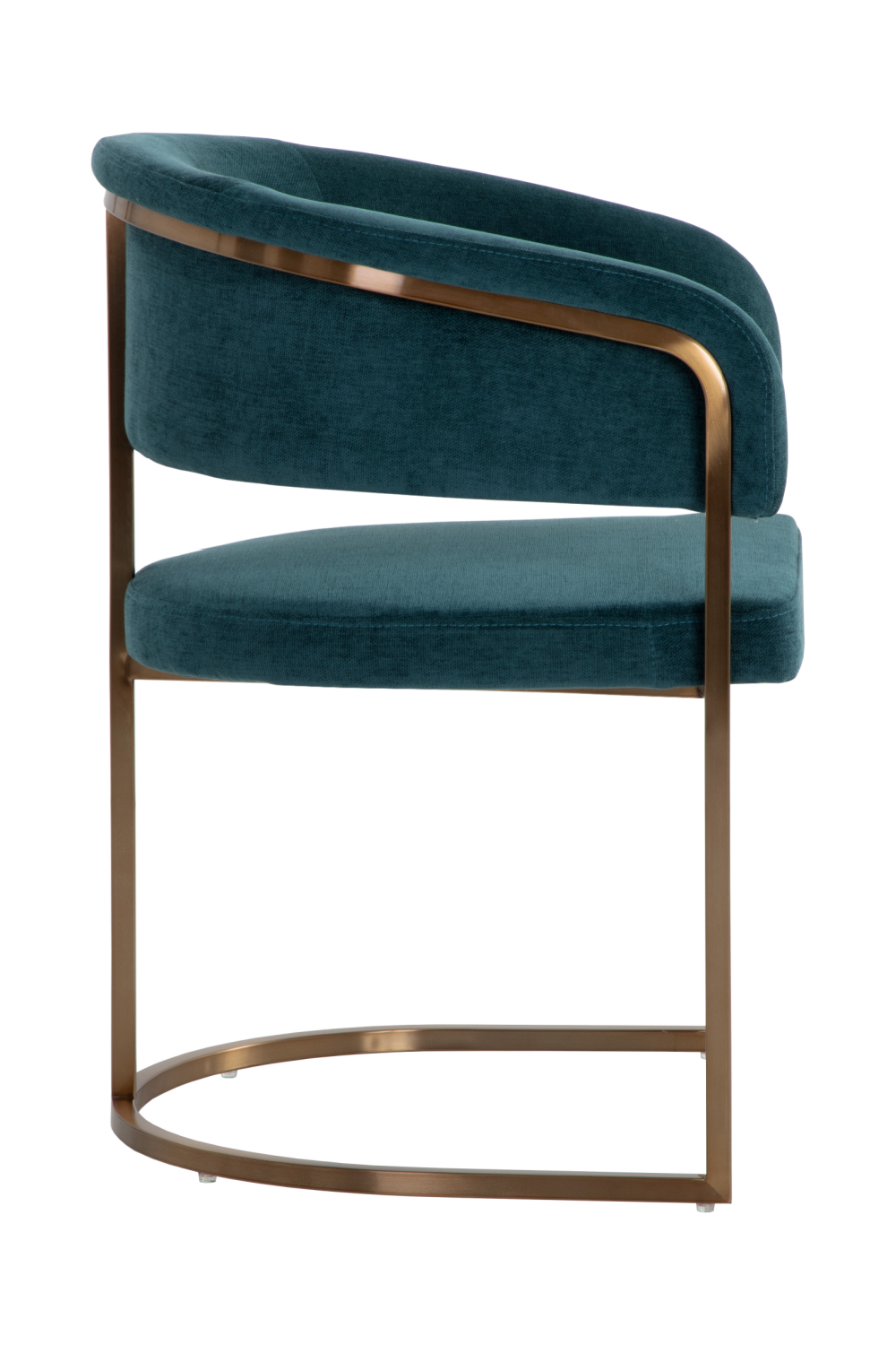   Modern European furniture - Teal Fabric Cantilevered Dining Chair - www.oroa.com | Oroa.com