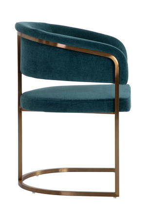   Modern European furniture - Teal Fabric Cantilevered Dining Chair - www.oroa.com | Oroa.com
