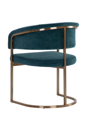   Modern European furniture - Teal Fabric Cantilevered Dining Chair - www.oroa.com | Oroa.com