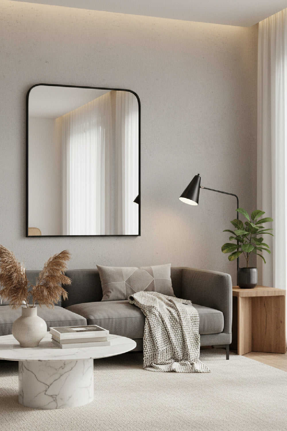   Modern European furniture - Iron Framed Wall Mirror - www.oroa.com | Oroa.com