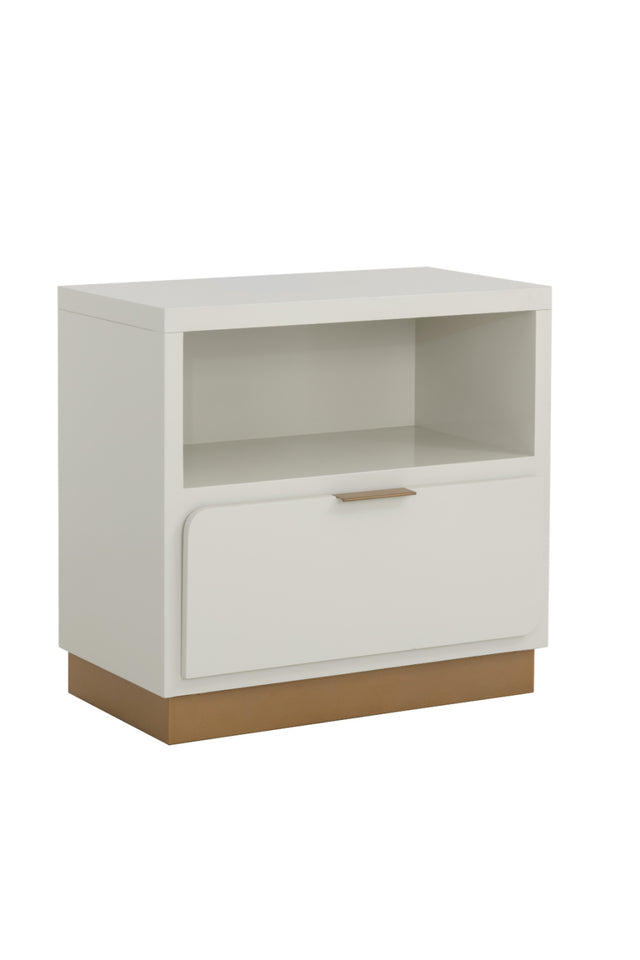 Modern European furniture - Rectangular Cream Bedside Table - www.oroa.com