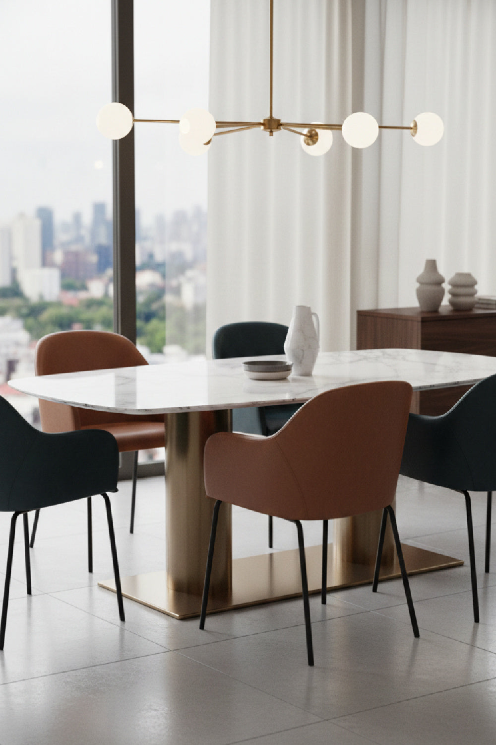 Modern European furniture - Leather Look Dining Armchair - www.oroa.com