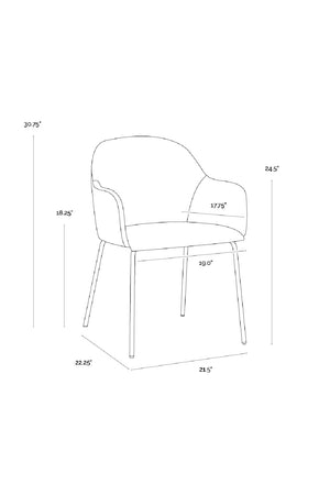 Modern European furniture - Leather Look Dining Armchair - www.oroa.com