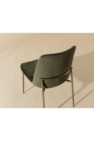   Modern European furniture - Green Fabric Dining Chairs (2) - www.oroa.com | Oroa.com