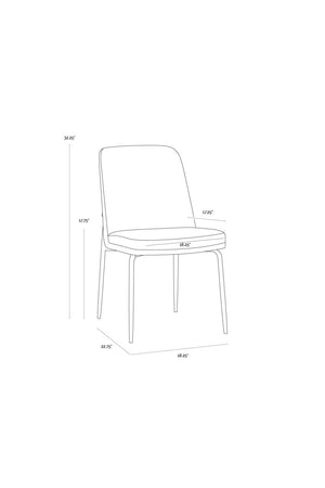   Modern European furniture - Green Fabric Dining Chairs (2) - www.oroa.com | Oroa.com
