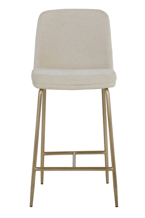 Modern European furniture - Antique Brass Fabric Counter Stool - www.oroa.com