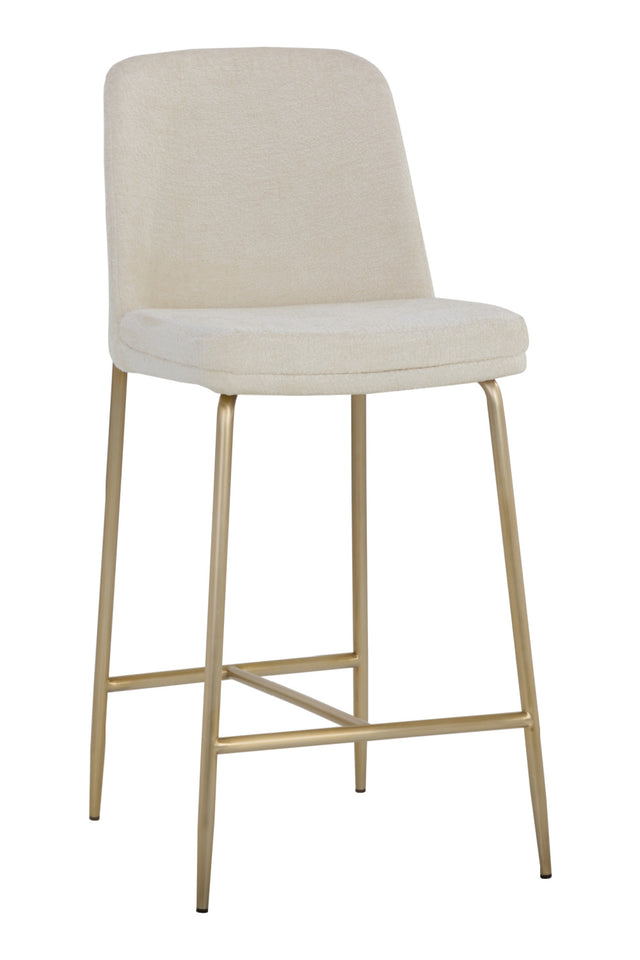 Modern European furniture - Antique Brass Fabric Counter Stool - www.oroa.com