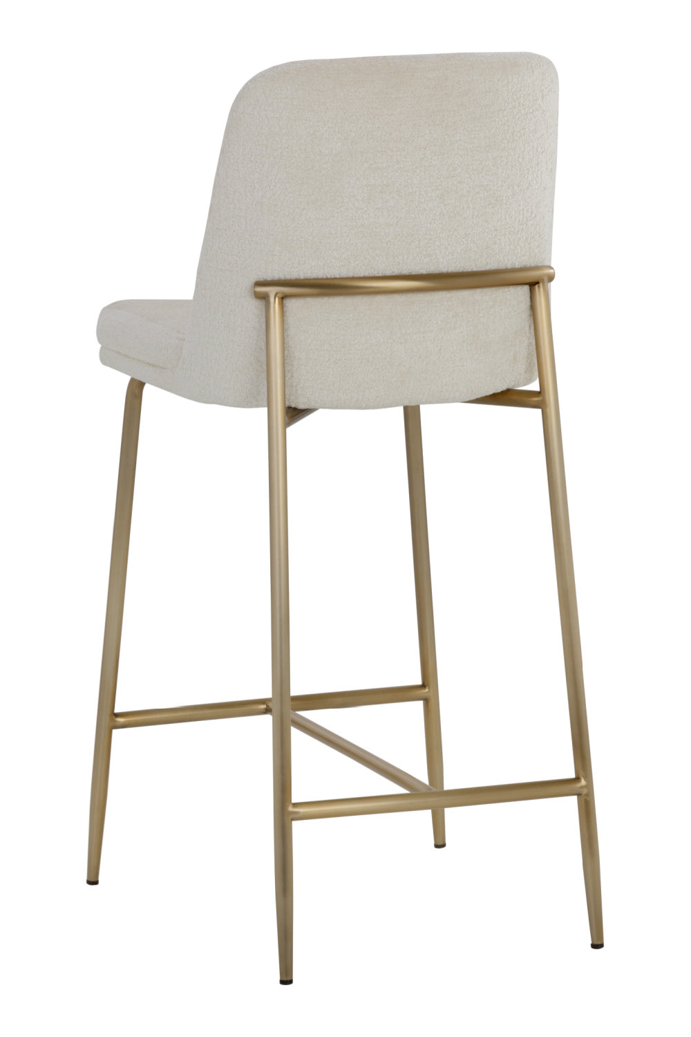 Modern European furniture - Antique Brass Fabric Counter Stool - www.oroa.com