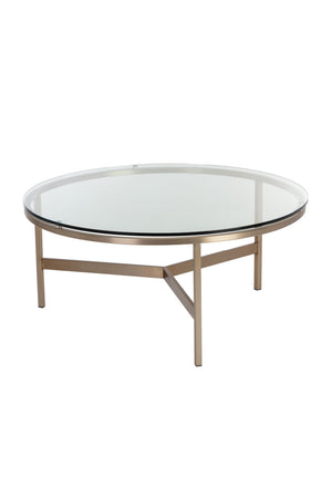   Modern European furniture - Bronze Framed Glass Coffee Table - www.oroa.com | Oroa.com