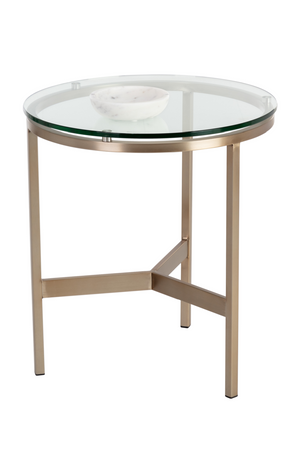   Tempered Glass Round End Table  Modern European furniture - www.oroa.com | Oroa.com