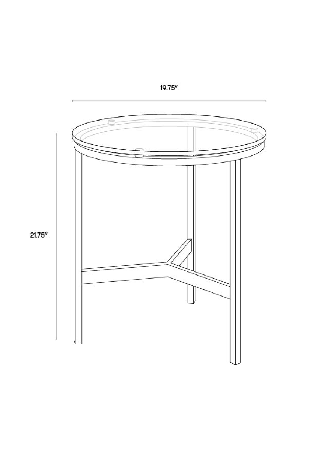   Tempered Glass Round End Table  Modern European furniture - www.oroa.com | Oroa.com