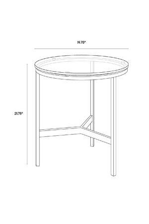   Tempered Glass Round End Table  Modern European furniture - www.oroa.com | Oroa.com