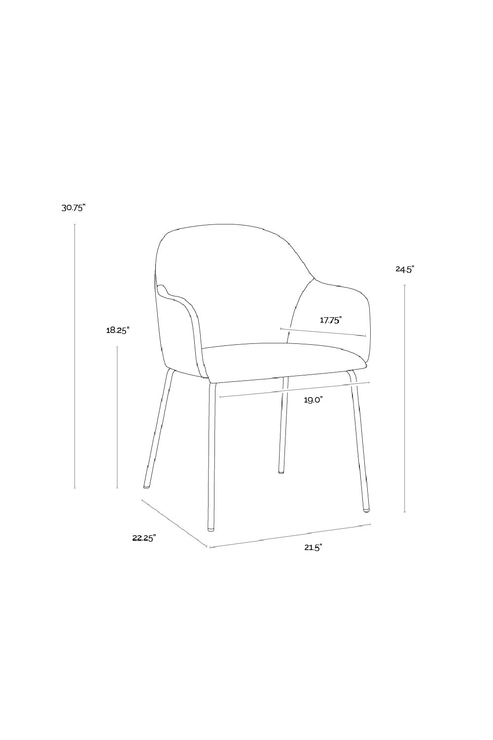 Modern European furniture - Leather Look Dining Armchair - www.oroa.com