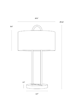   Modern European furniture - Drum Shade Table Lamp - www.oroa.com | Oroa.com