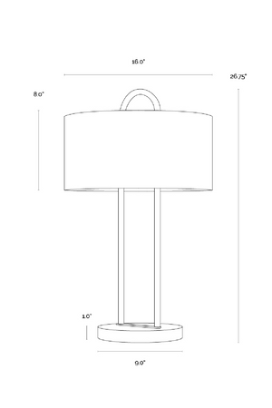   Modern European furniture - Drum Shade Table Lamp - www.oroa.com | Oroa.com