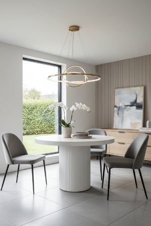 Modern European furniture - White Concrete Indoor/Outdoor Dining Table - www.oroa.com