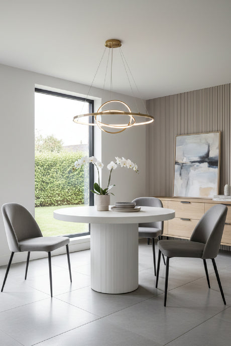 Modern European furniture - White Concrete Indoor/Outdoor Dining Table - www.oroa.com