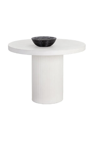 Modern European furniture - White Concrete Indoor/Outdoor Dining Table - www.oroa.com
