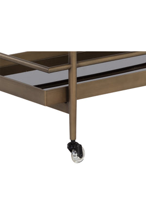   Modern European furniture - Black Glass Shelves Bar Cart - www.oroa.com | Oroa.com