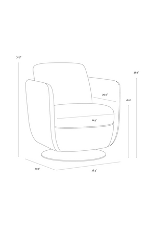   Modern European furniture - Gold Base Swivel Lounge Chair - www.oroa.com | Oroa.com