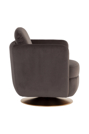   Modern European furniture - Gold Base Swivel Lounge Chair - www.oroa.com | Oroa.com