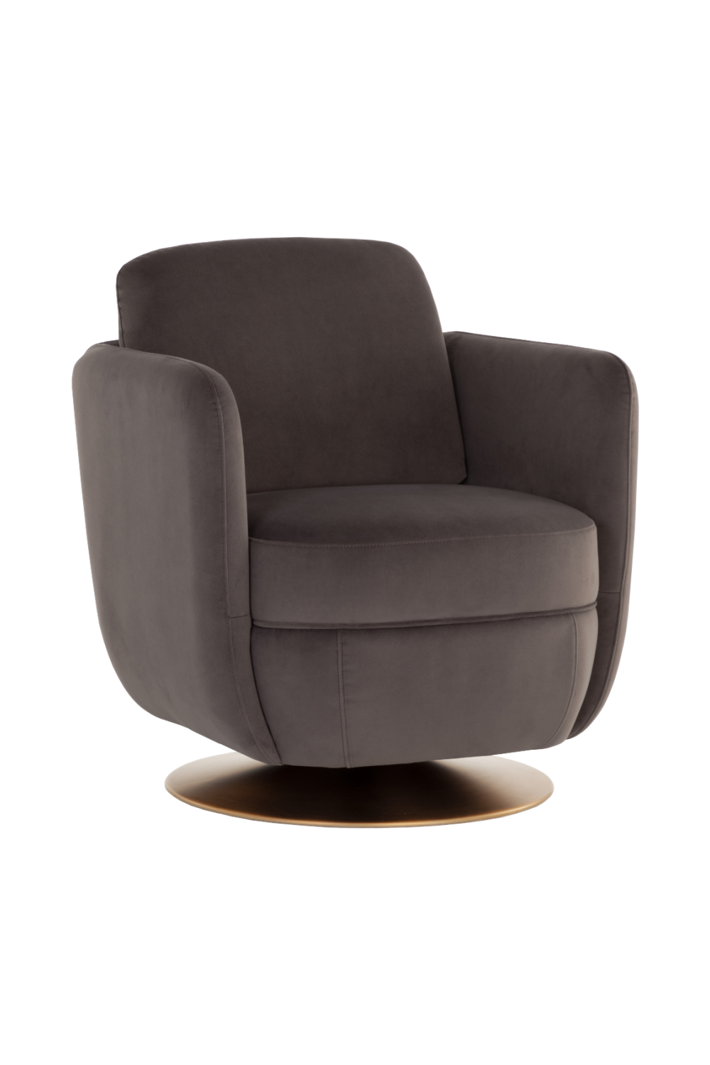   Modern European furniture - Gold Base Swivel Lounge Chair - www.oroa.com | Oroa.com