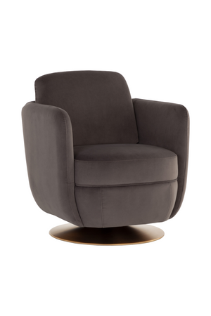   Modern European furniture - Gold Base Swivel Lounge Chair - www.oroa.com | Oroa.com