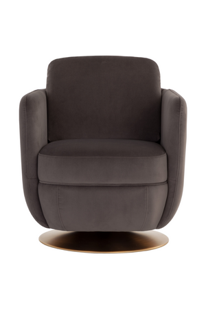   Modern European furniture - Gold Base Swivel Lounge Chair - www.oroa.com | Oroa.com