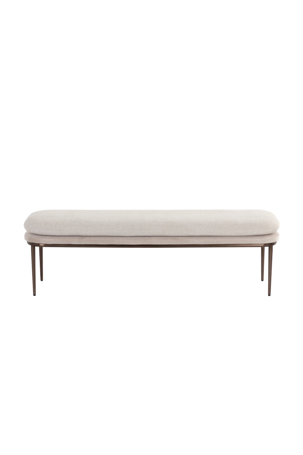 Modern European furniture - Cream Padded Bench - www.oroa.com