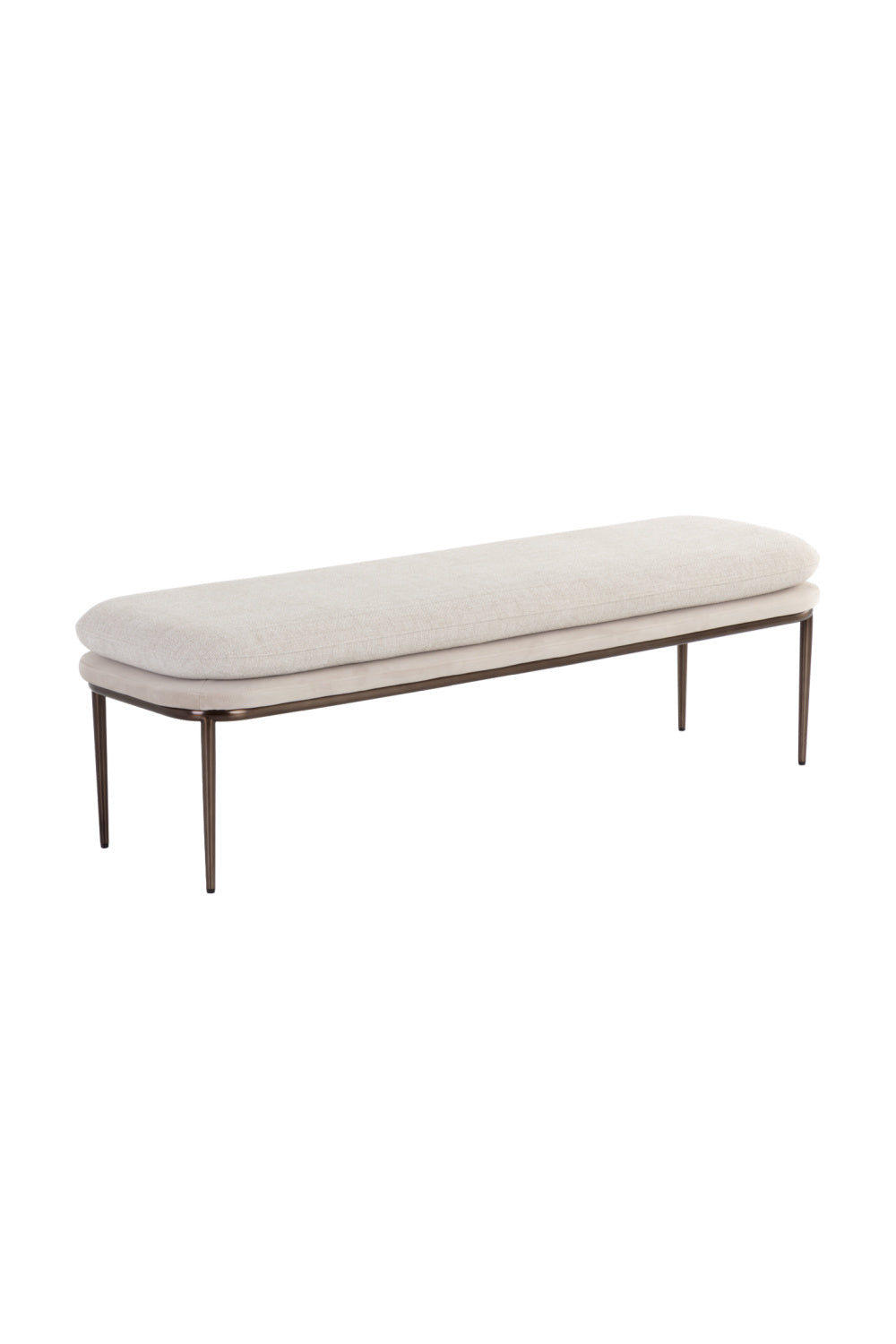Modern European furniture - Cream Padded Bench - www.oroa.com