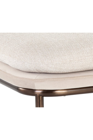  Modern European furniture - Cream Padded Stool - www.oroa.com | Oroa.com